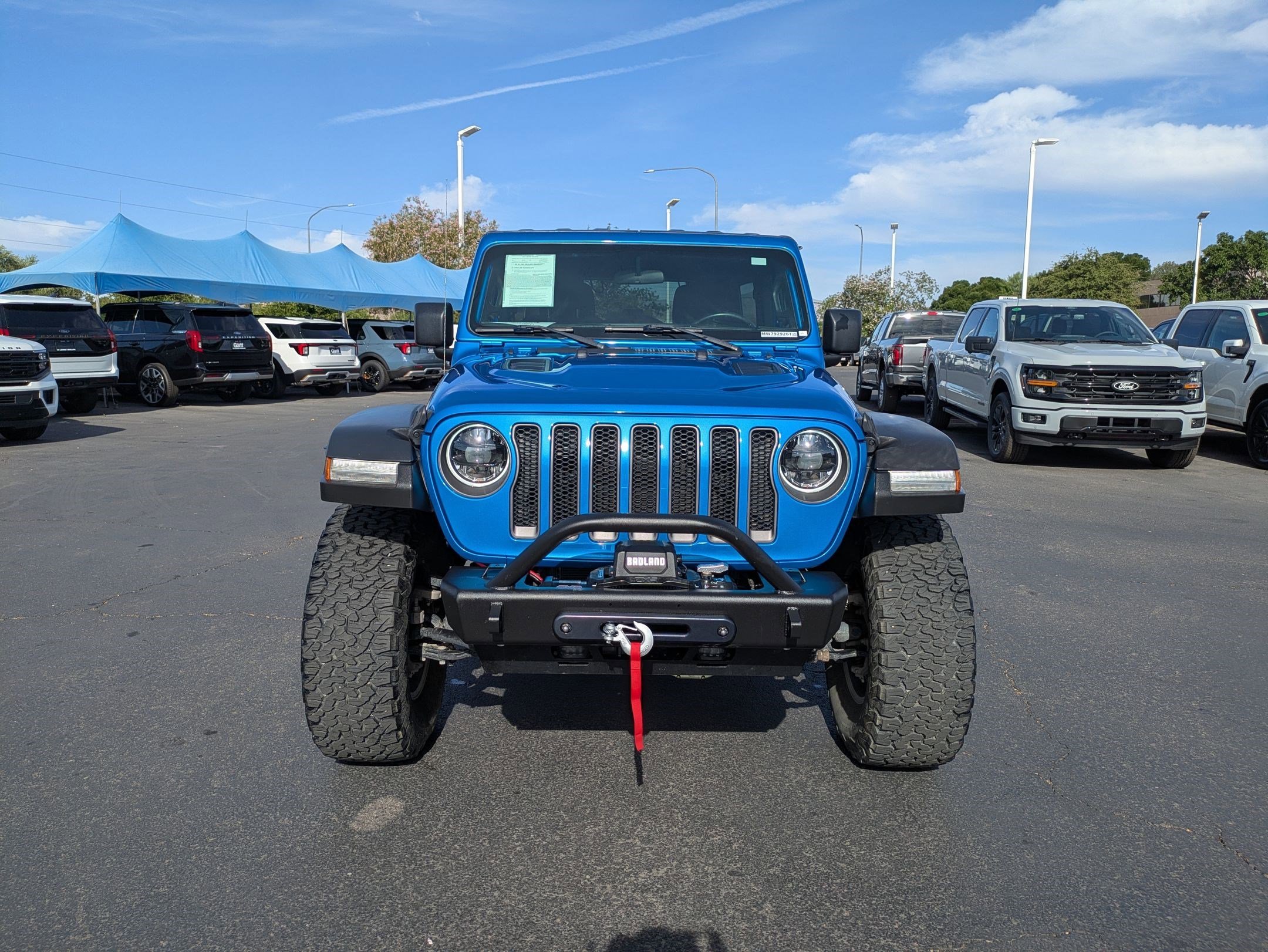 Used 2021 Hydro Blue Pearlcoat Jeep Unlimited Rubicon image 9