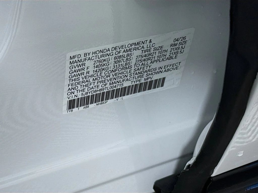 New 2026 Platinum White Pearl Acura Type S w/Advance Package image 31