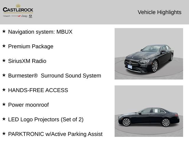 Certified Used 2022 Black Mercedes-Benz E 450 image 2