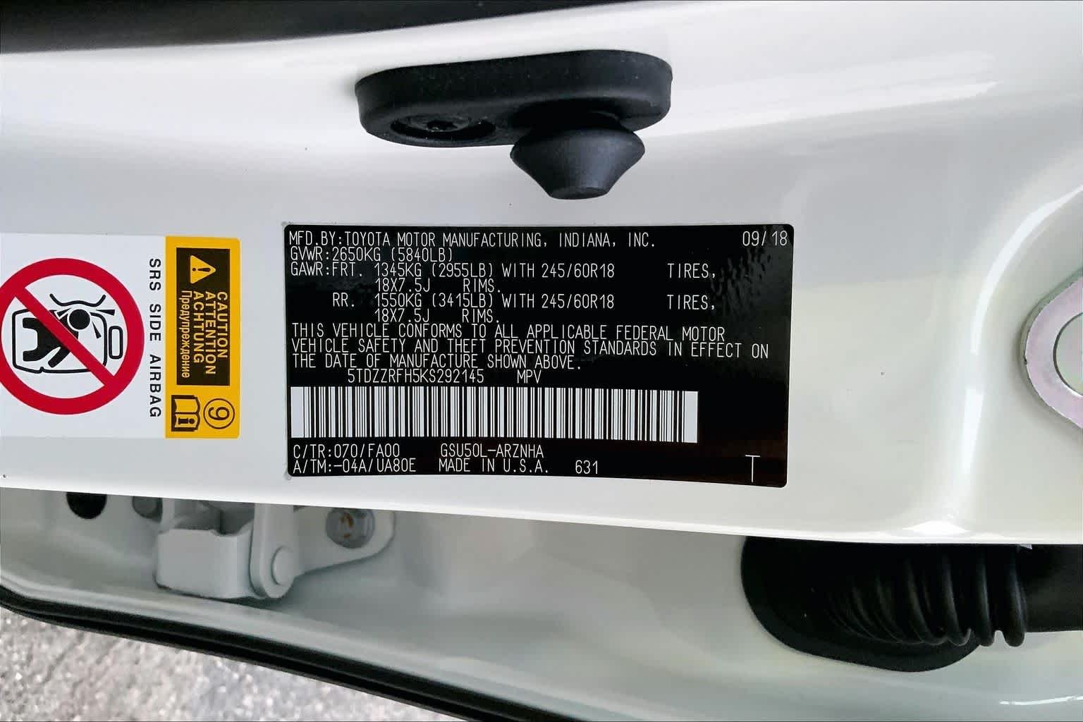Used 2019 Blizzard Pearl Toyota LE Plus image 29