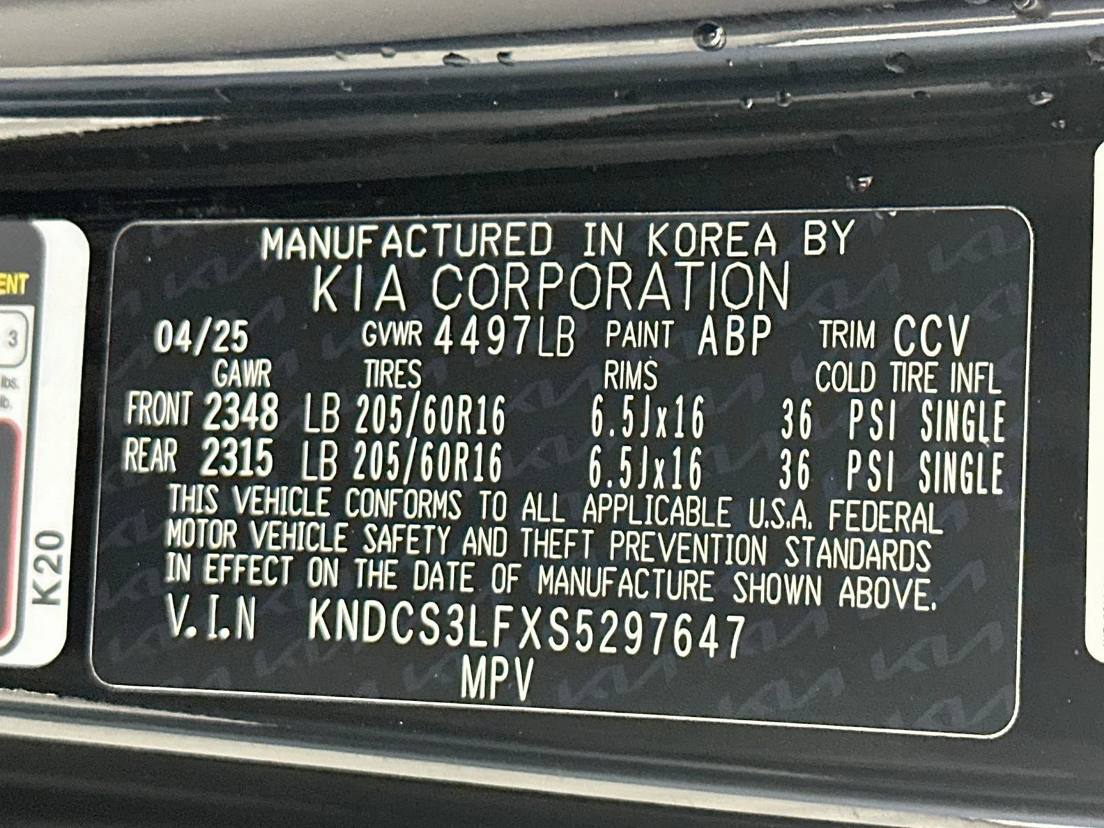 Used 2025 Aurora Black Pearl Kia EX image 33