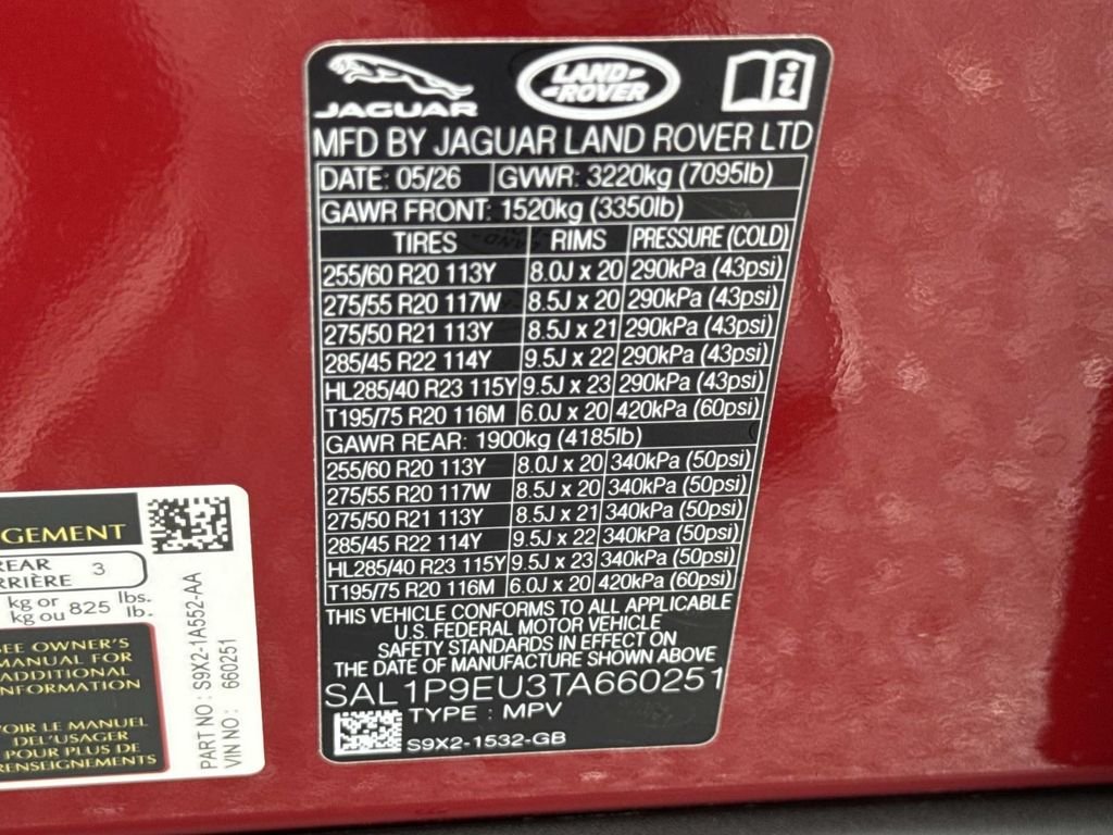 New 2026 Firenze Red Land Rover SE image 30
