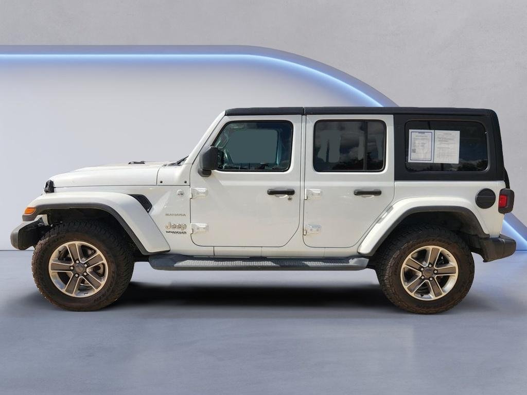 Used 2020 Bright White Clearcoat Jeep Sahara image 6