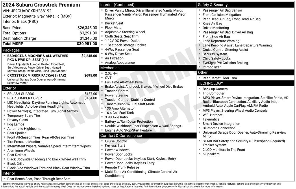 2024 Subaru Crosstrek Premium - Photo 18