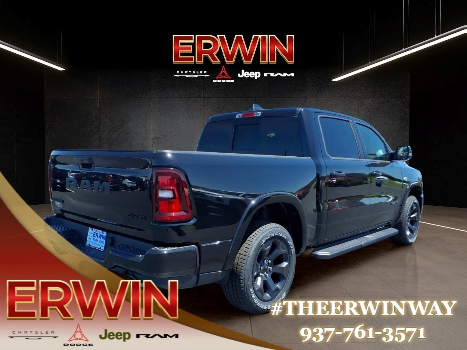 New 2026 Diamond Black Crystal Pearl-Coat Exterior Paint RAM Big Horn image 5