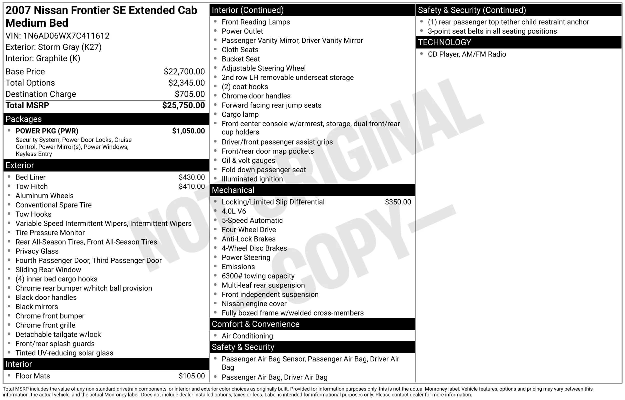 Used 2007 Gray Nissan SE image 3