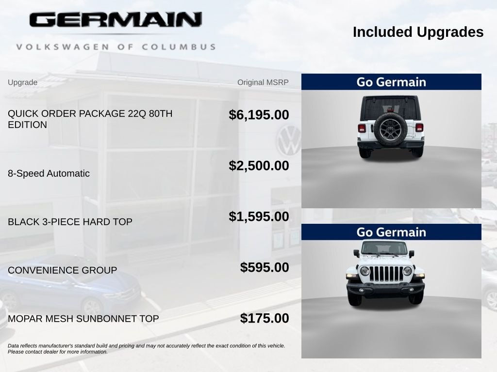 Used 2021 White Jeep Unlimited Sport image 8