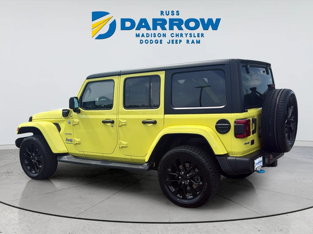 Certified Used 2023 Yellow Jeep Sahara 4xe image 3