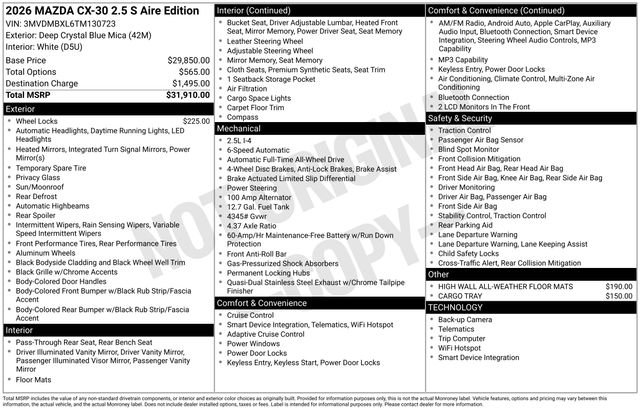 Certified Used 2026 Blue Mazda 2.5 S Aire Edition image 36