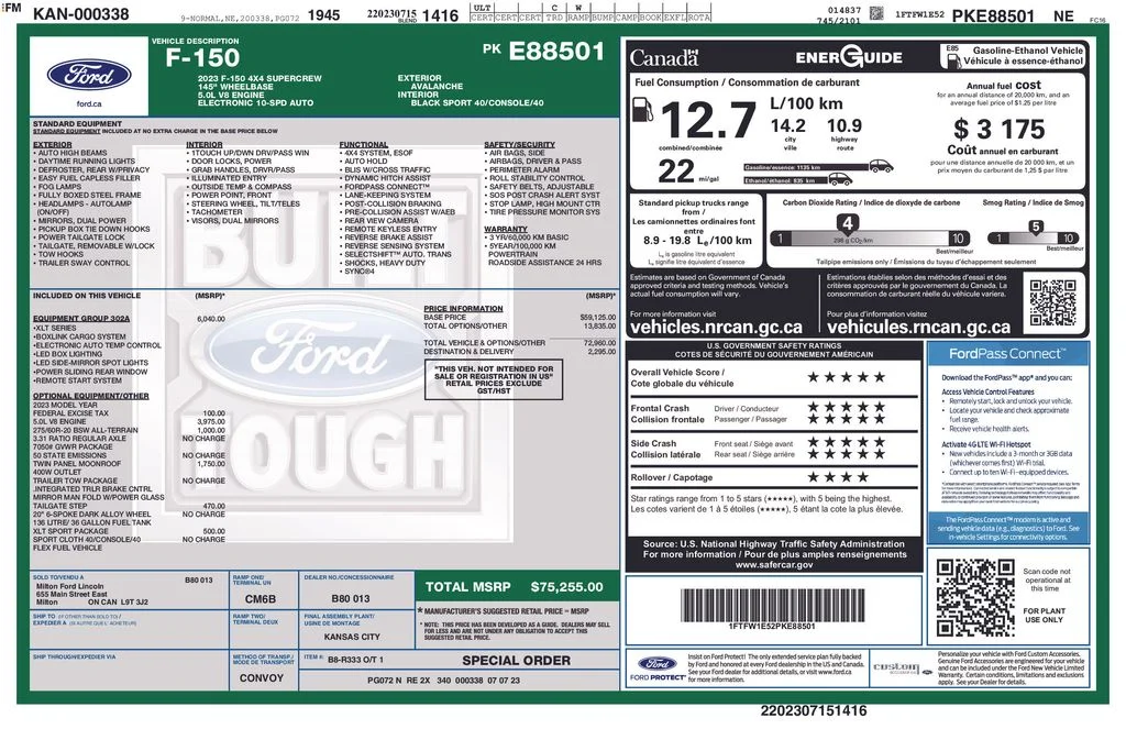 Used 2023 Ford F-150 XLT with VIN 1FTFW1E52PKE88501 for sale in Elk River, Minnesota