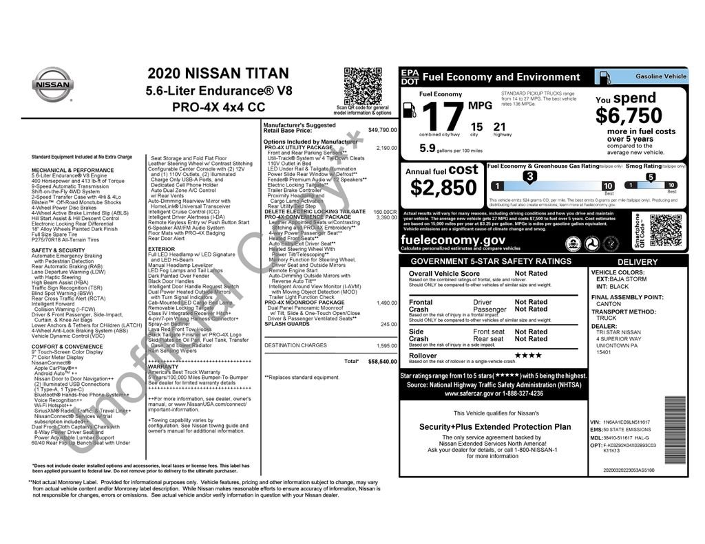 Used 2020 Beige Nissan PRO-4X image 2