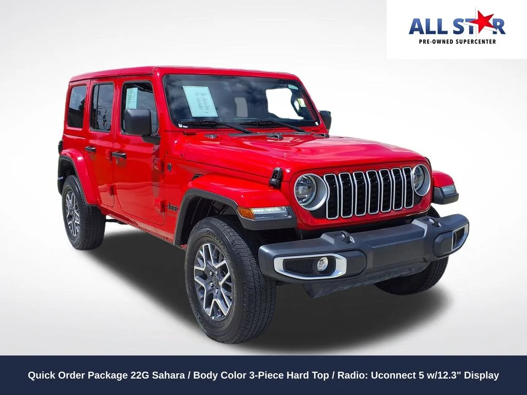 Used 2025 Red Jeep Sahara image 1
