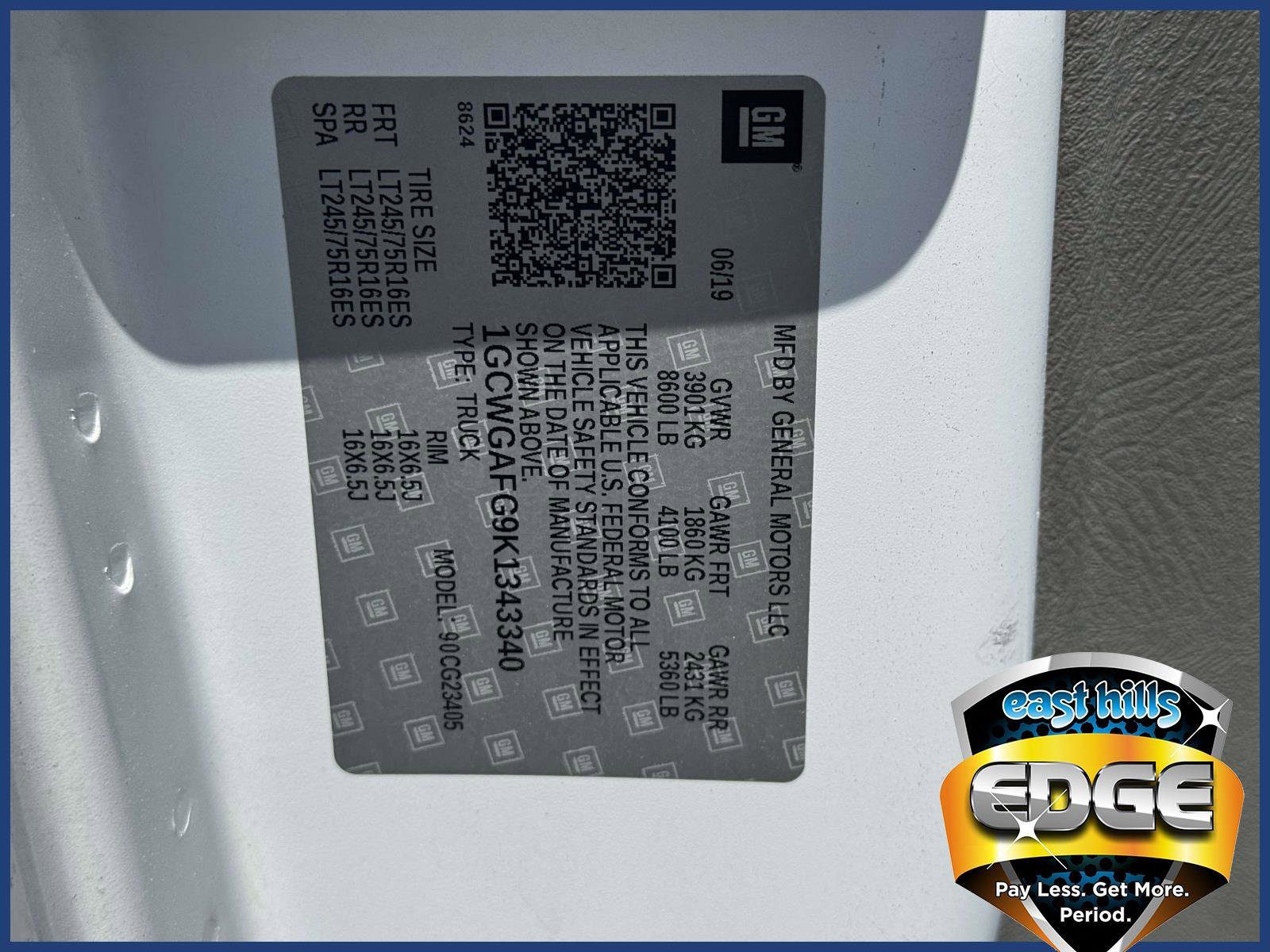 Certified Used 2019 SUMMIT WHITE Chevrolet Work Van image 15