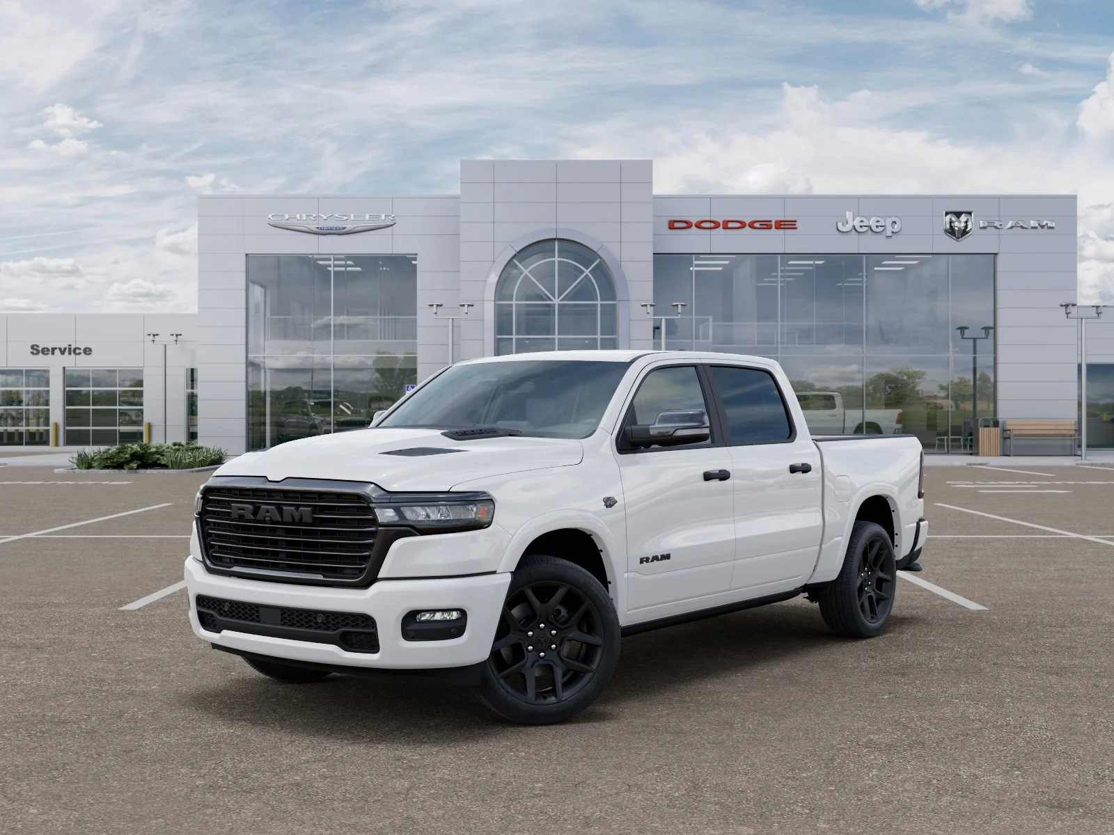New 2027 Bright White Clear-Coat Exterior Paint RAM Laramie image 27