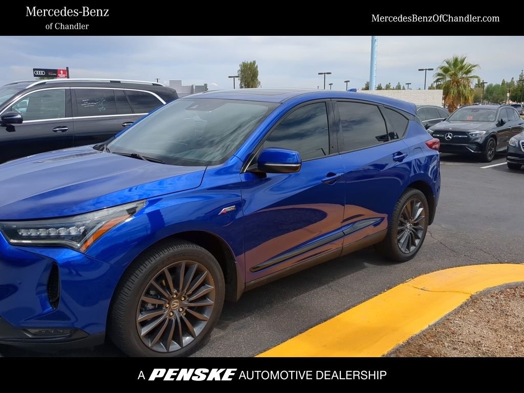 Used 2022 Apex Blue Pearl Acura A-Spec Advance Package image 1
