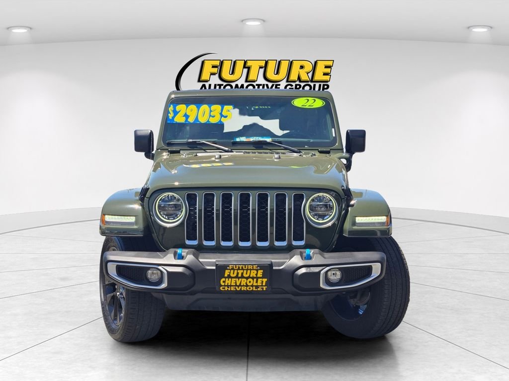 Used 2022 Green Jeep Unlimited Sahara 4xe image 2