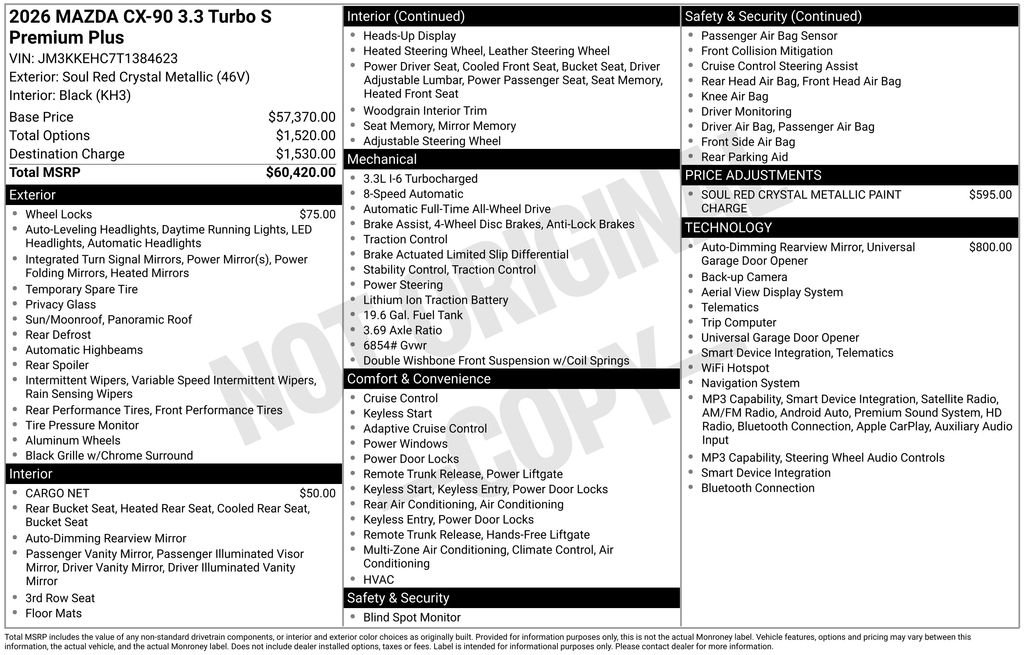 New 2026 Soul Red Crystal Metallic Mazda 3.3 Turbo S Premium Plus AWD image 4
