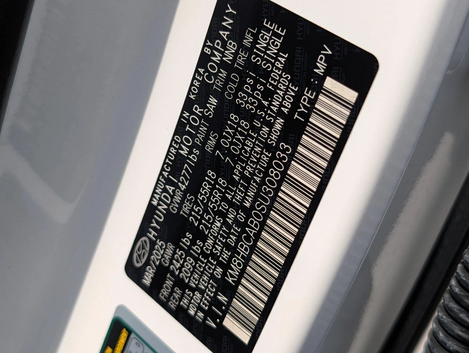 Used 2025 Atlas White Hyundai SEL image 36
