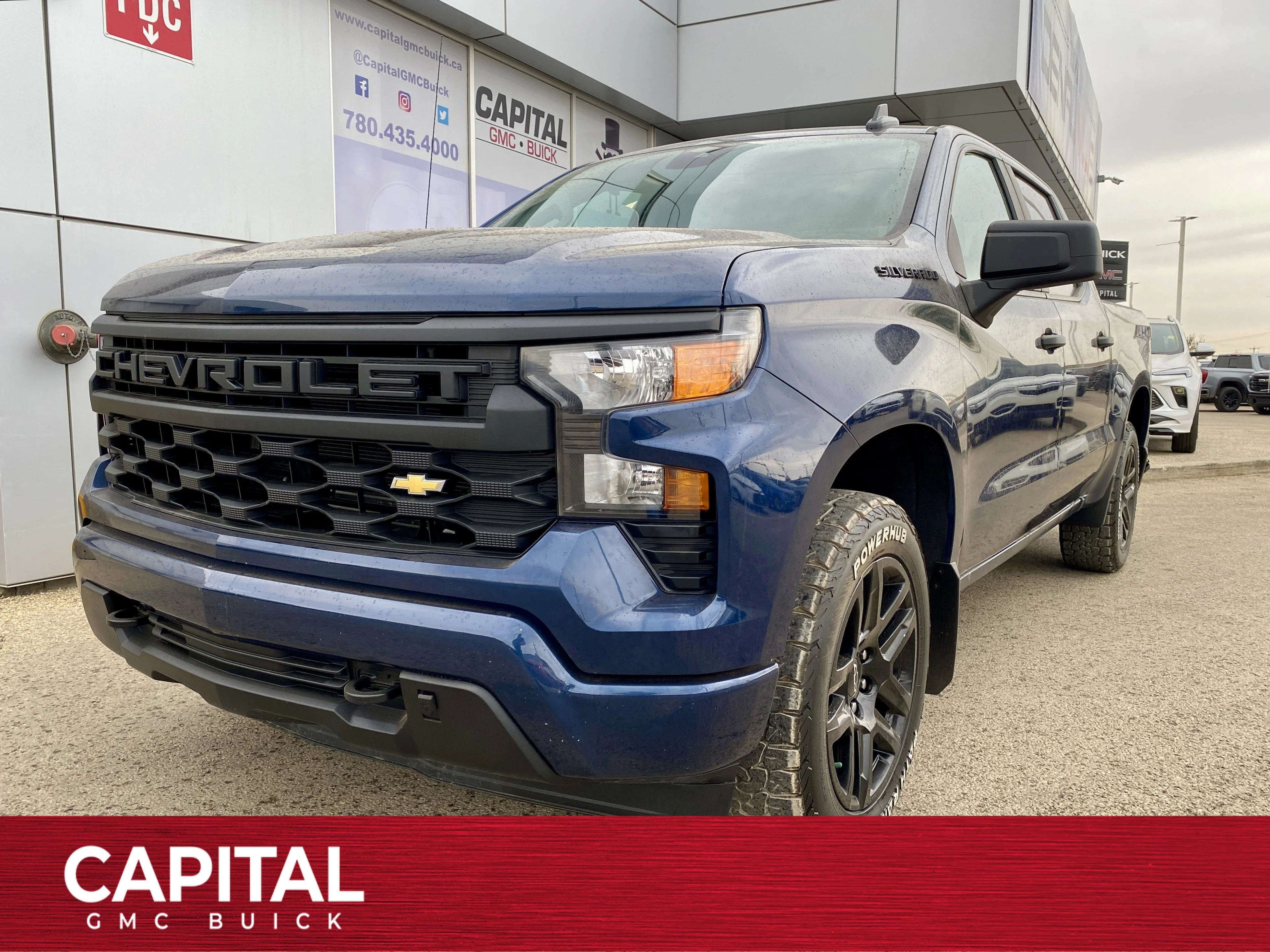 Used 2023 Blue Chevrolet Custom Crew Cab * LANE DEPARTURE WARNING * TOW PACKAGE * image 1