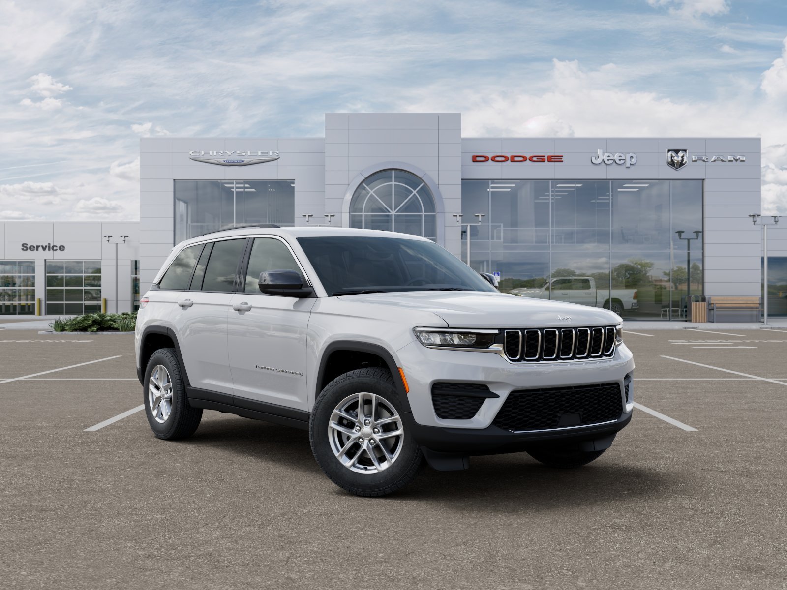 New 2026 Bright White Clear-Coat Exterior Paint Jeep Laredo 4x4 image 5