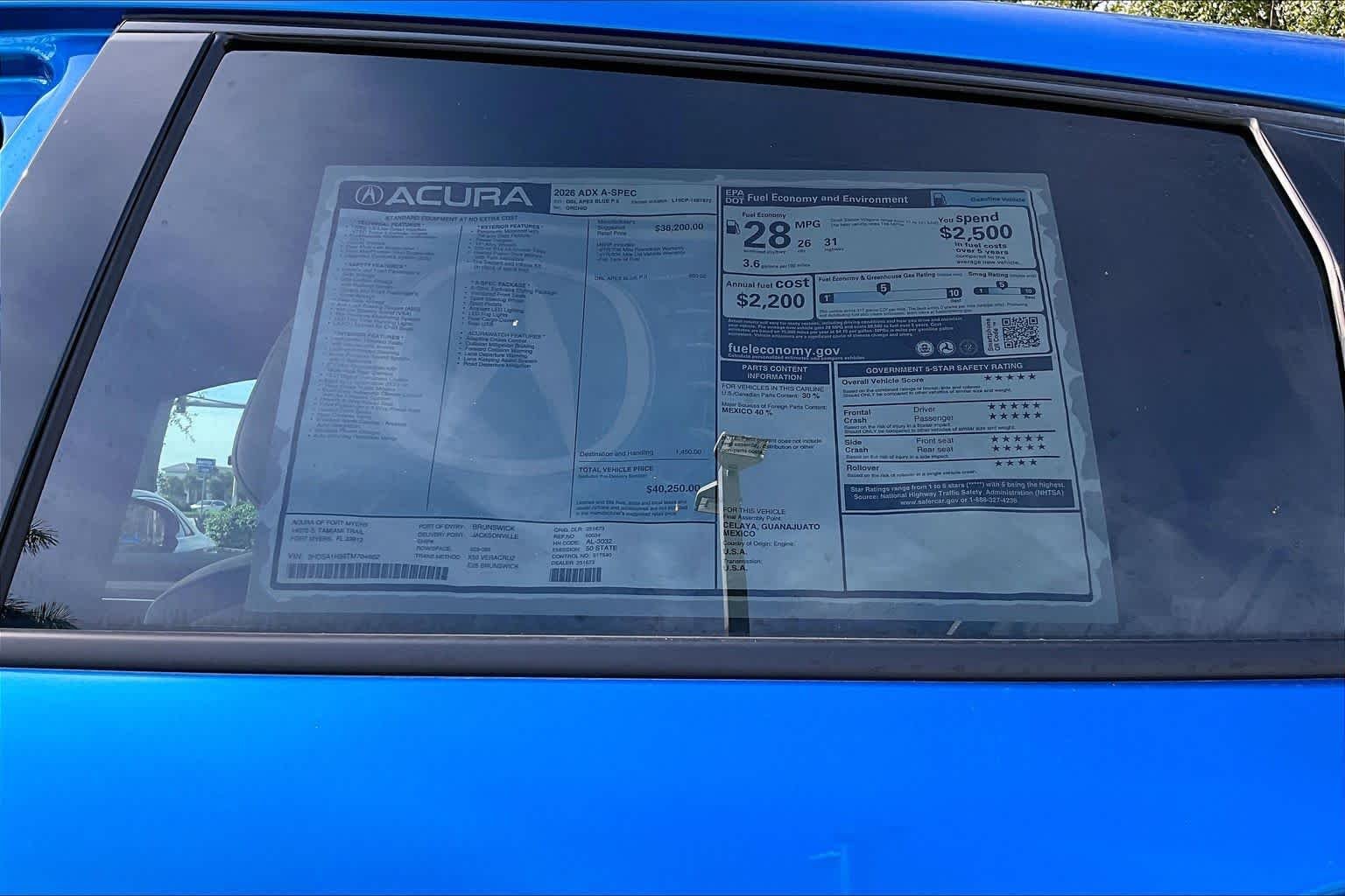 Used 2026 Double Apex Blue Pearl II Acura w/A-Spec Package image 22