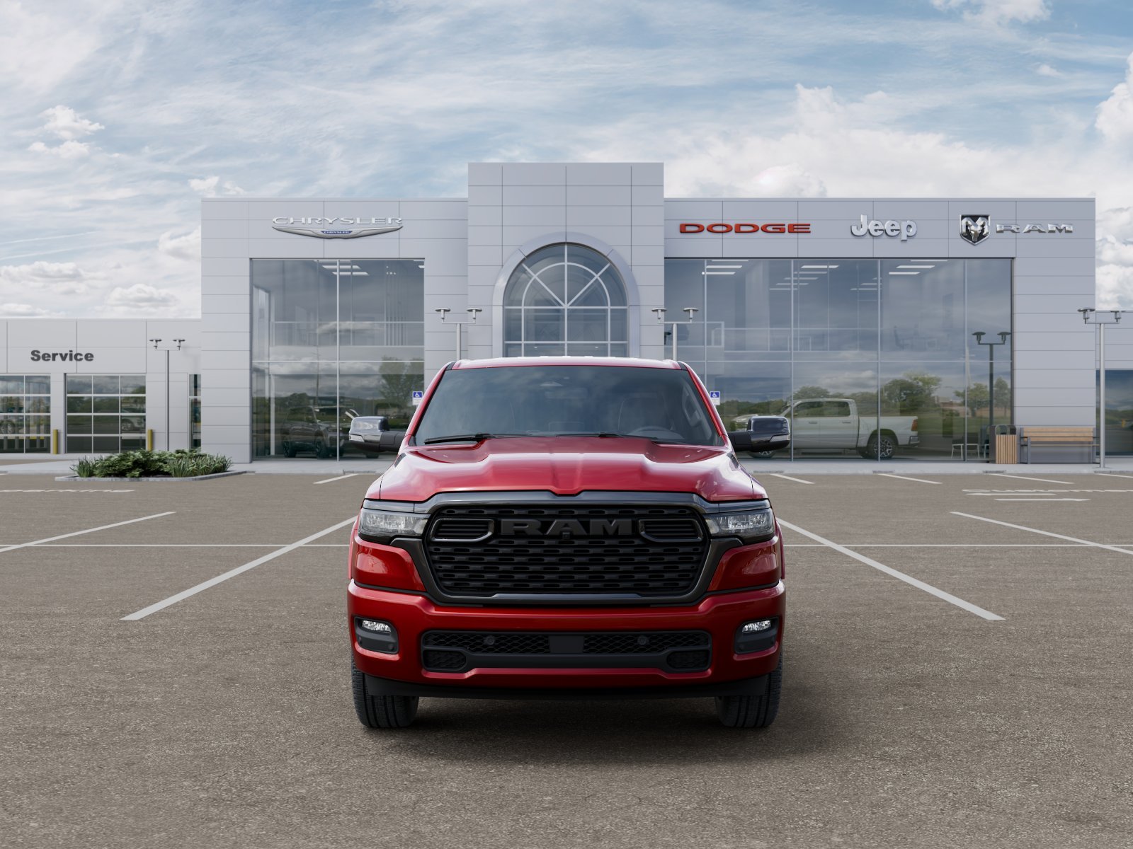 New 2026 Molten Red Pearl-Coat Exterior Paint RAM Big Horn Crew Cab 4x4 5
