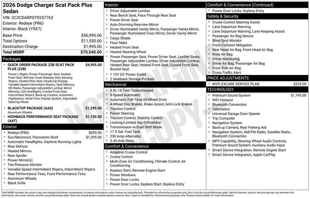 New 2026 Redeye Dodge Scat Pack Plus image 5