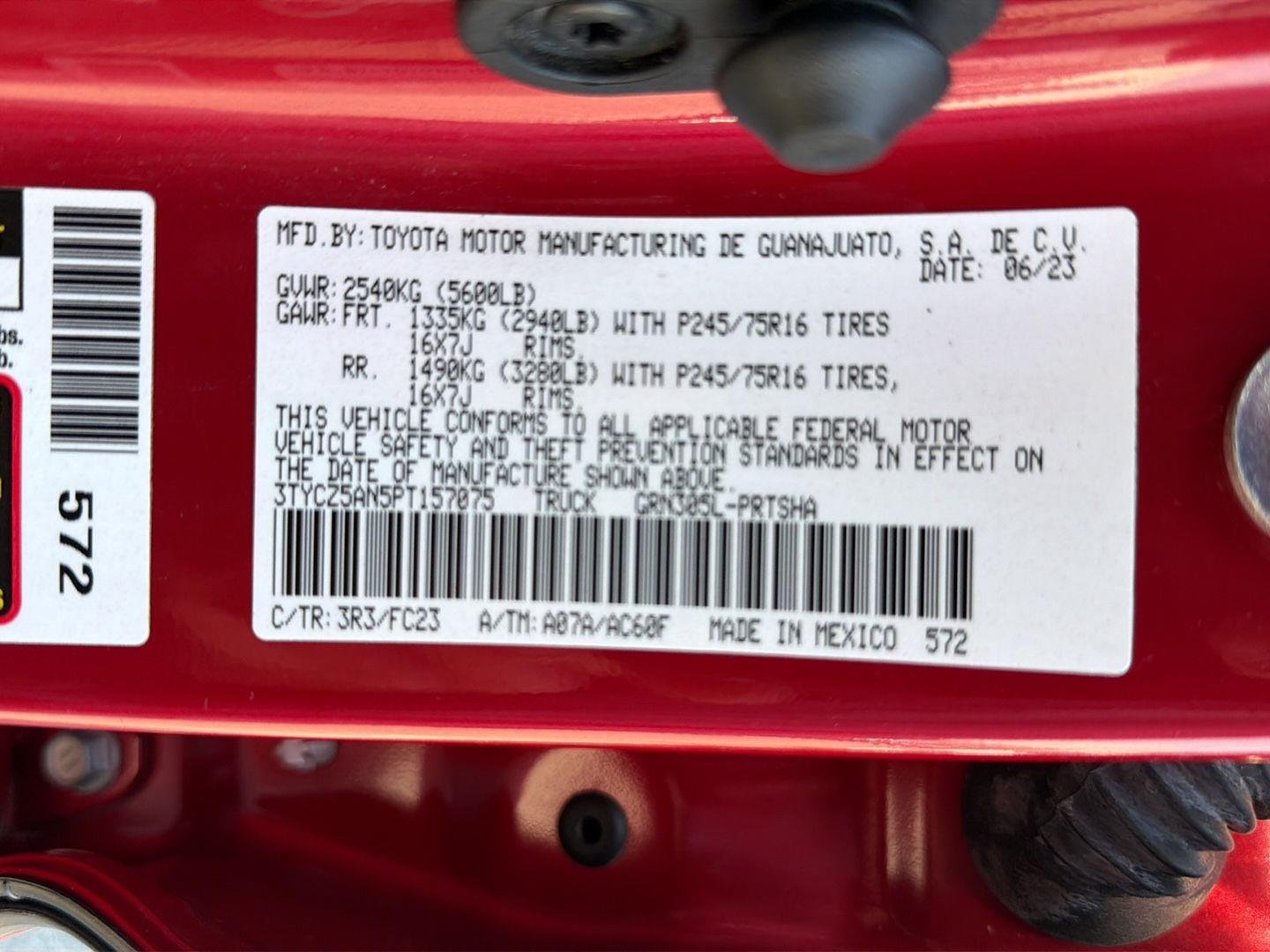 Used 2023 RED Toyota SR5 image 40