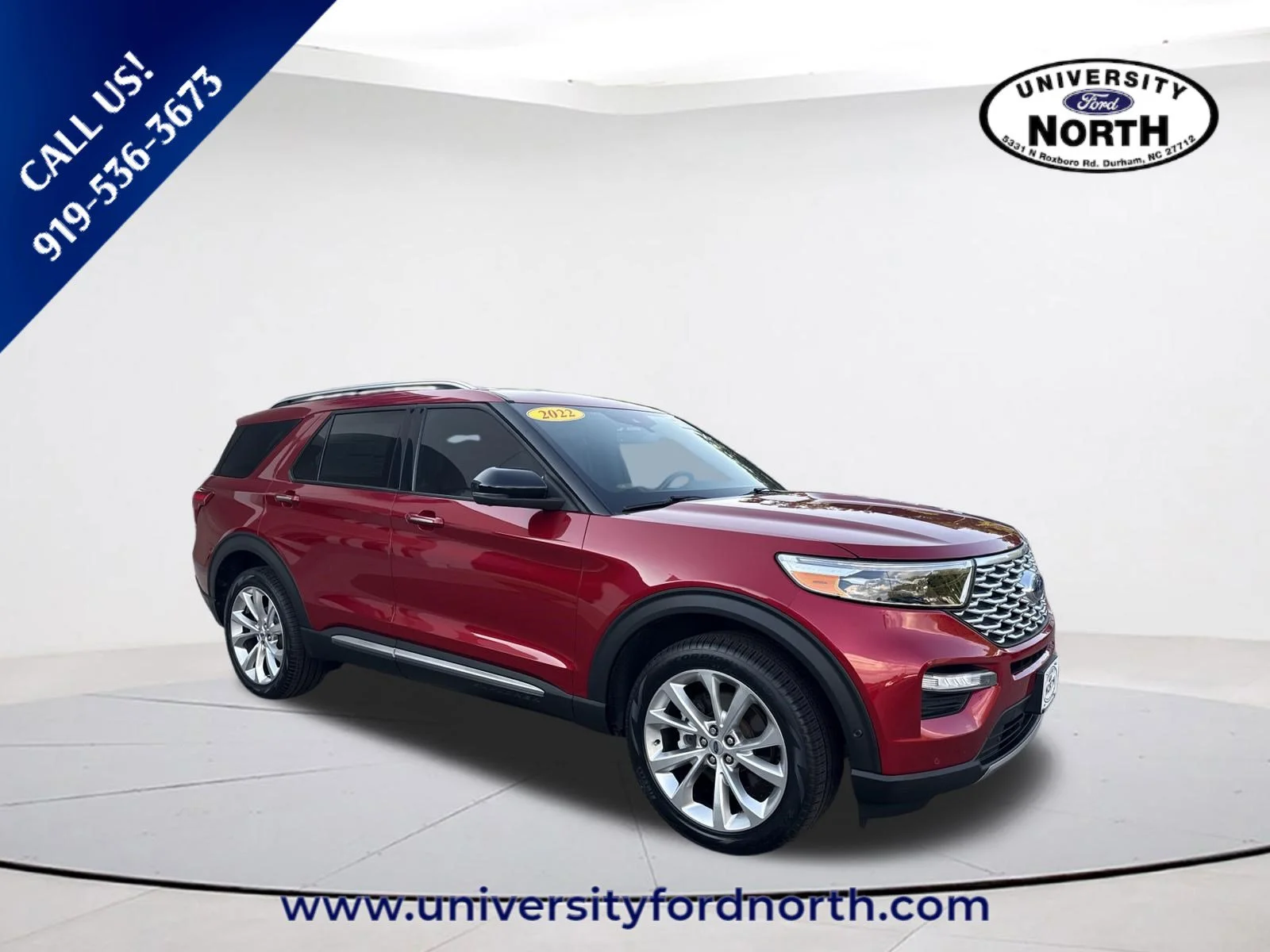 Used 2022 Rapid Red Metallic Tinted Clearcoat Ford Platinum image 1