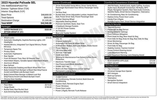Certified Used 2023 Silver Hyundai SEL image 45
