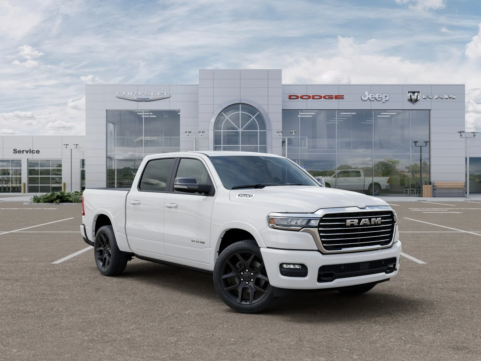 New 2027 Bright White Clear-Coat Exterior Paint RAM Laramie image 40