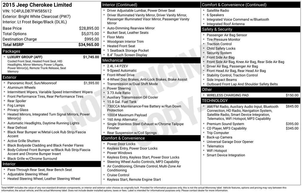 Used 2015 White Jeep Limited image 6