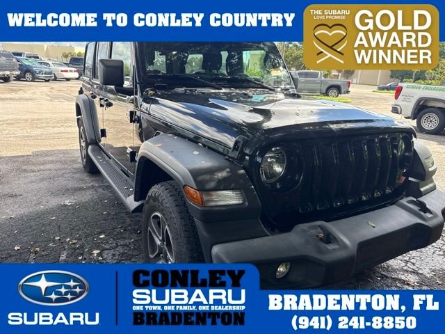 Used 2021 Black Jeep Unlimited Sport S image 1