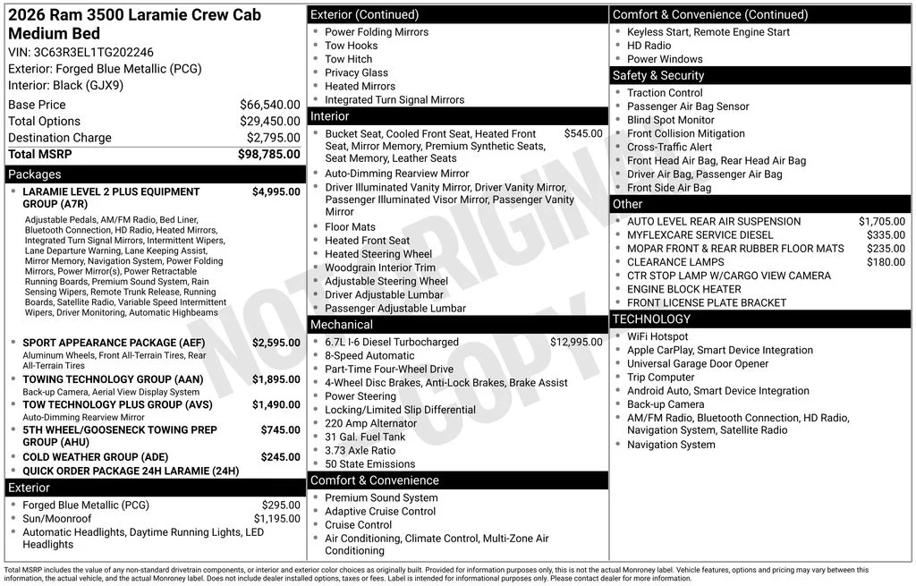 New 2026 Forged Blue Metallic Exterior Paint Ram Laramie image 7