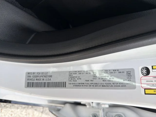 New 2026 Bright White Clear-Coat Exterior Paint RAM RHO image 33