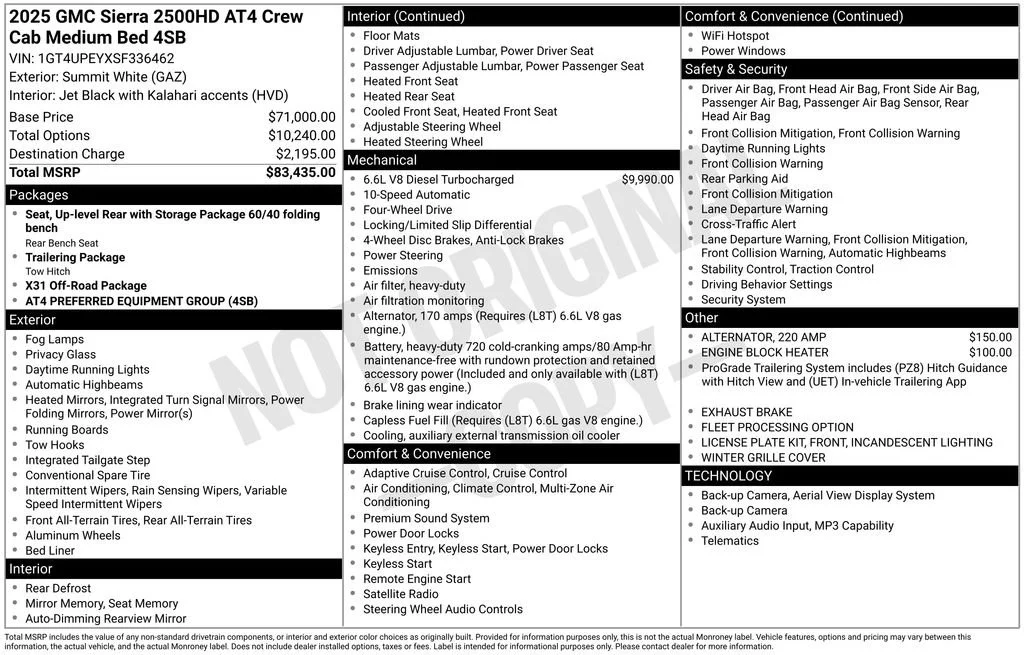 Used 2025 Summit White GMC AT4 image 37