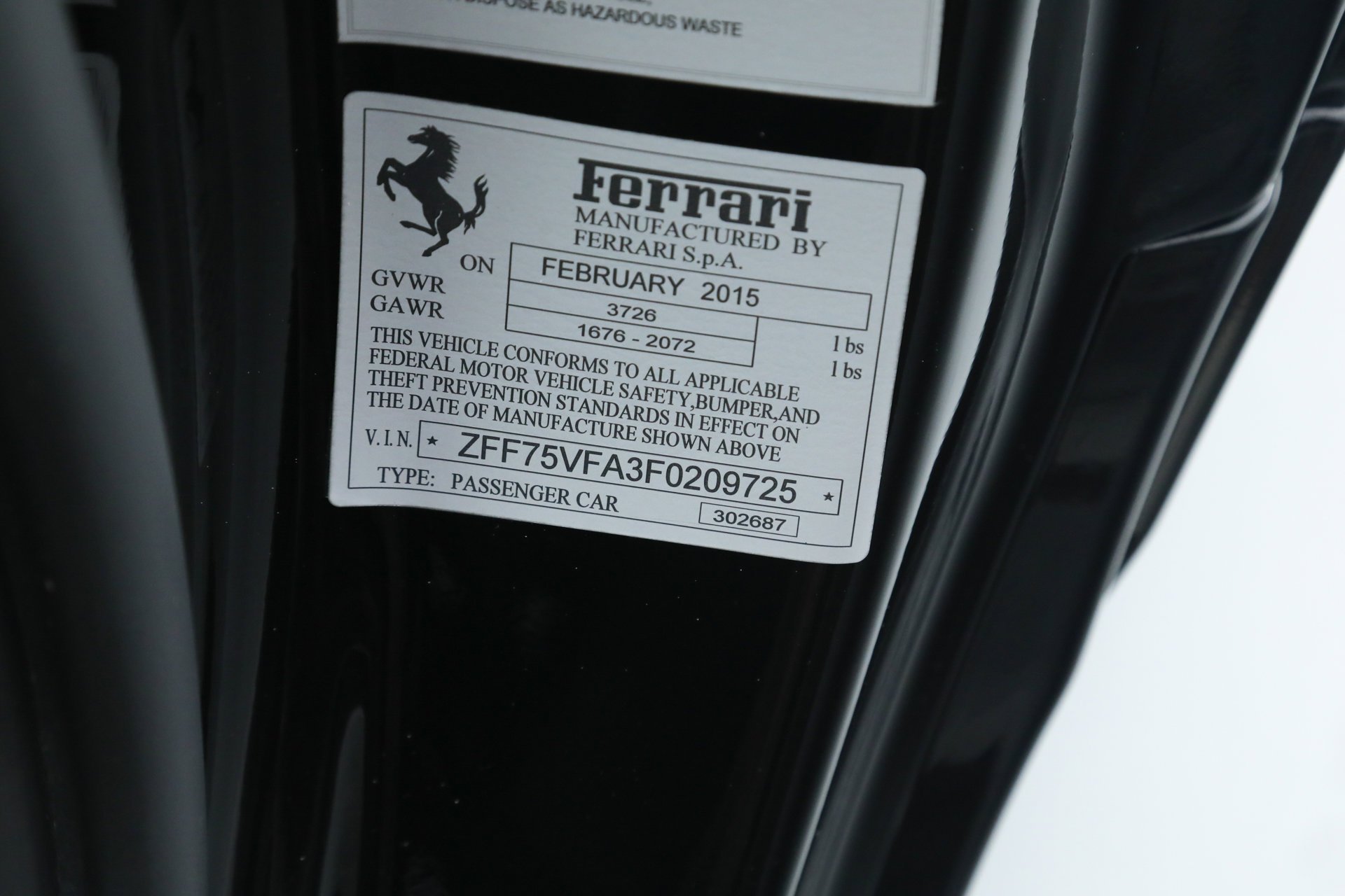 Certified Used 2015 Black Ferrari  image 45