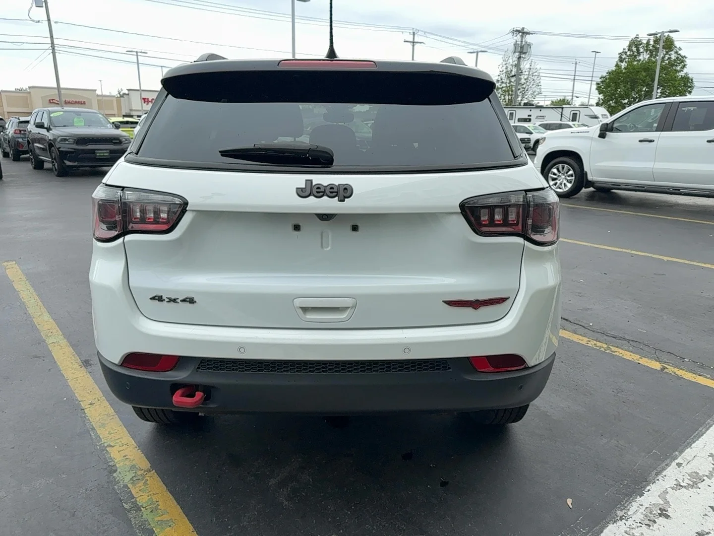 Used 2023 Bright White Clearcoat Jeep Trailhawk image 4