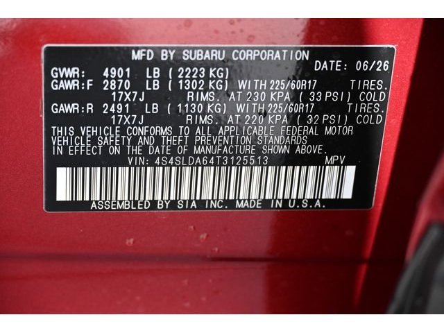 New 2026 Red Subaru Standard Model image 47