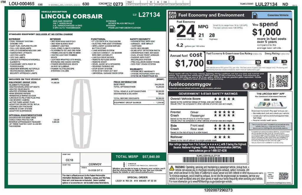 Used 2020 Black Lincoln Reserve image 11