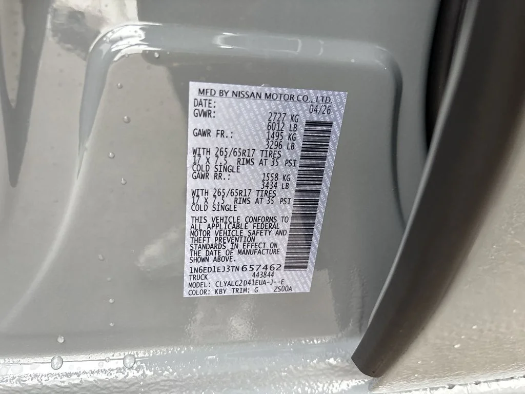 New 2026 Boulder Gray Pearl Nissan Crew Cab SV image 26