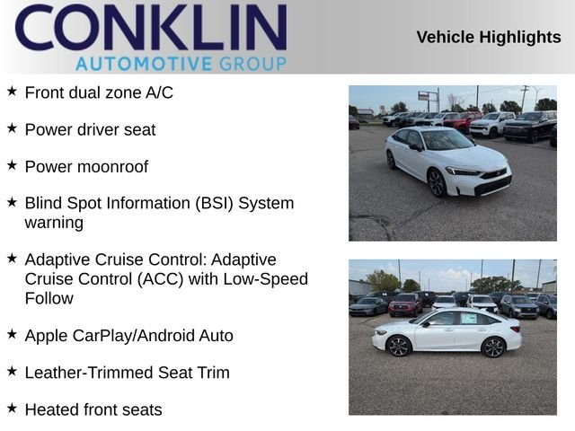 New 2026 Platinum White Pearl Honda 2WD Sport Touring Hybrid image 2
