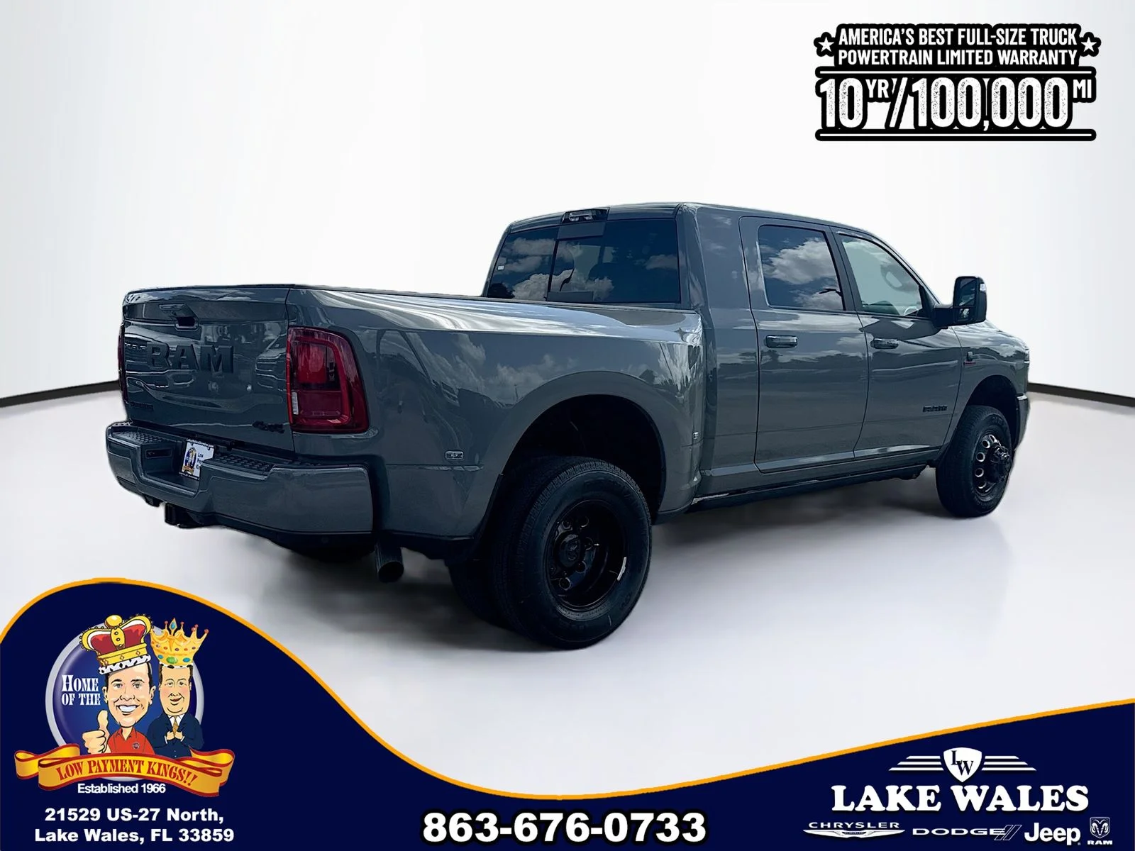 New 2026 Ceramic Gray Clear-Coat Exterior Paint RAM Laramie image 6