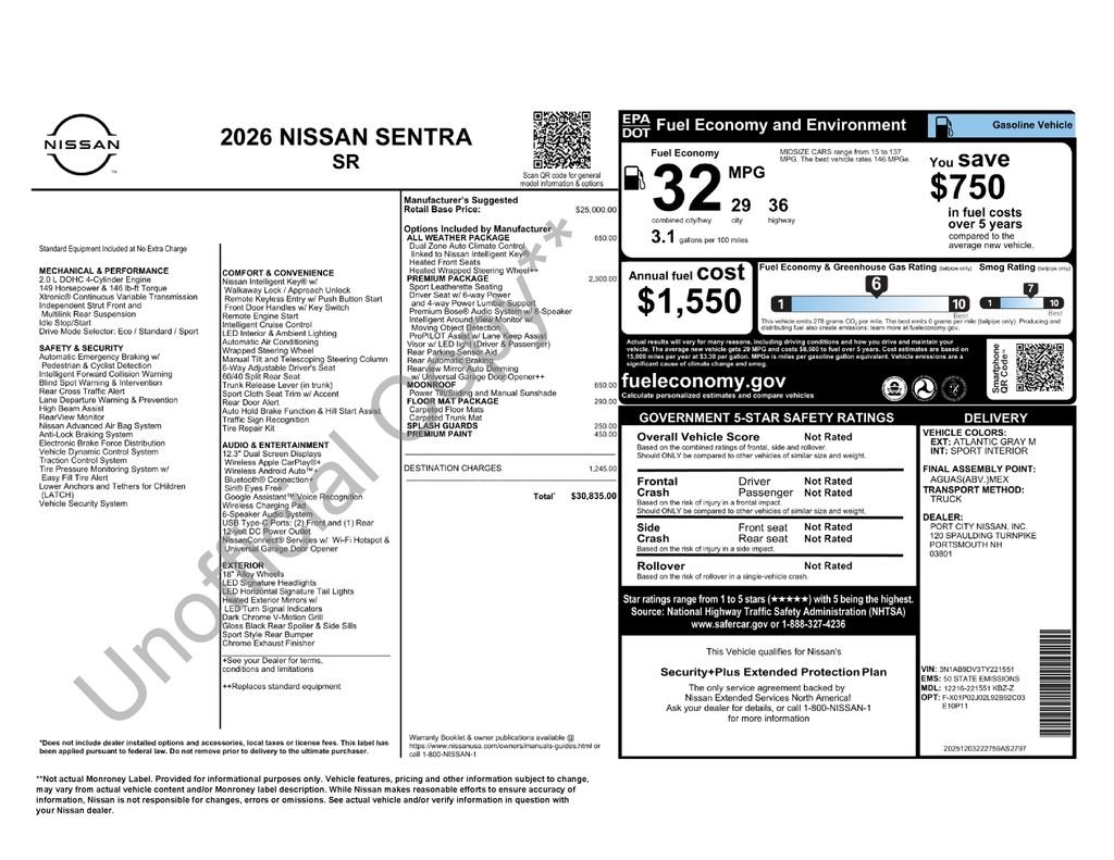 2026 Nissan Sentra SR - Photo 14