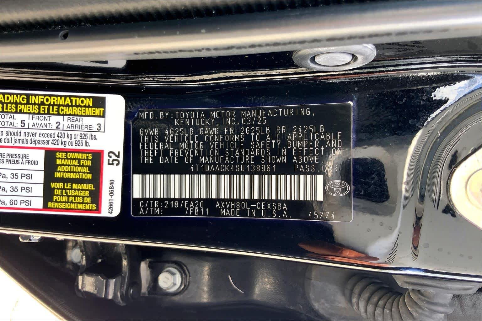 Certified Used 2025 Midnight Black Metallic Toyota SE image 36