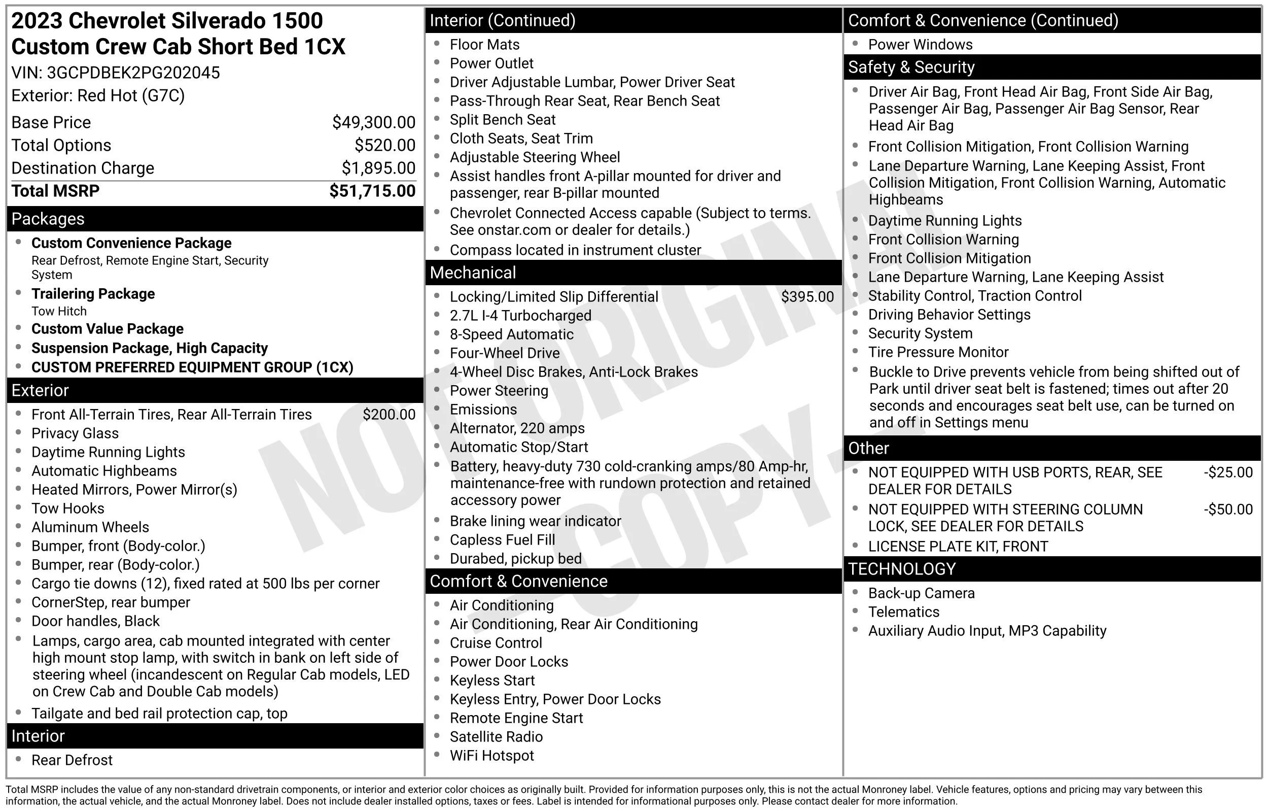 Used 2023 Red Hot Chevrolet Custom image 36