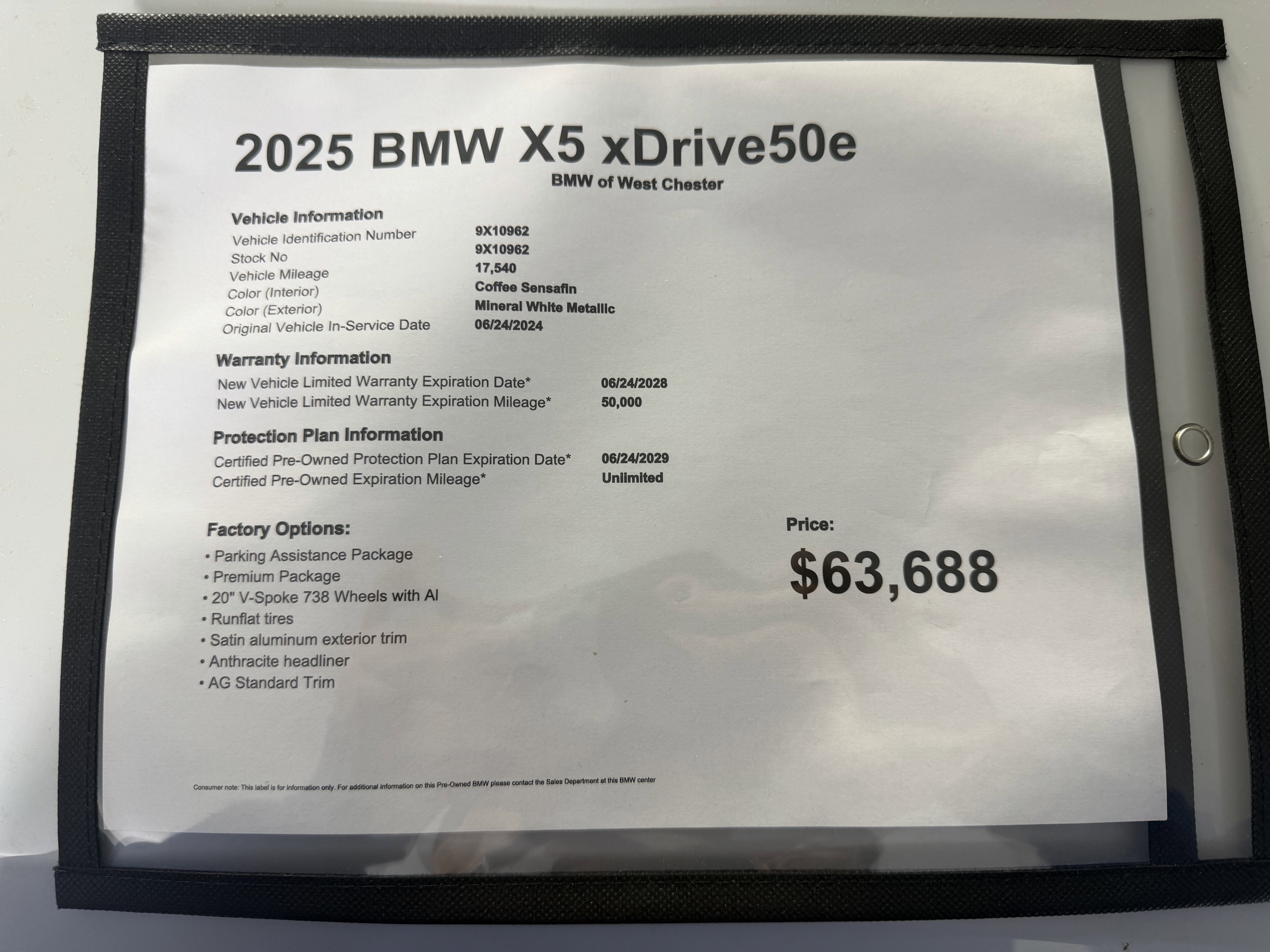 Used 2025 MINERAL WHITE MET BMW xDrive50e image 20