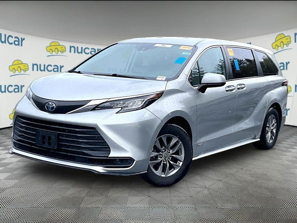 Used 2021 Celestial Silver Metallic Toyota LE image 2
