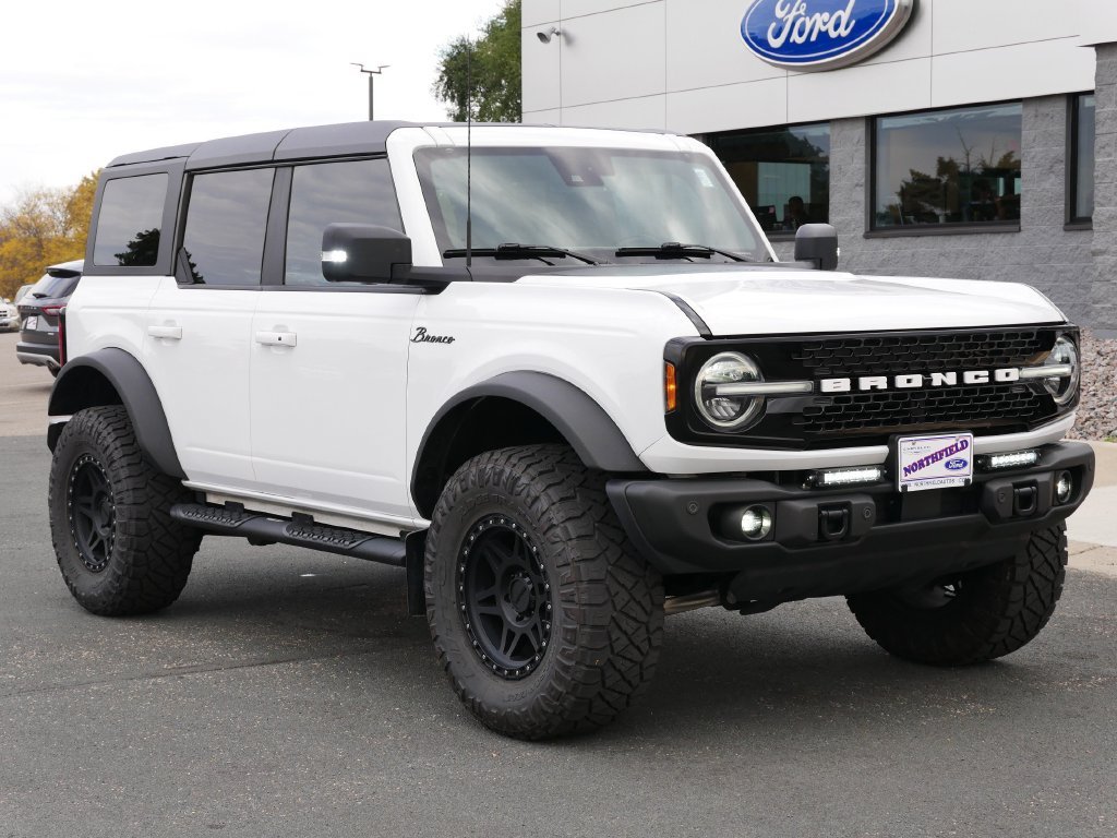 Used 2023 Ford Bronco 4-Door Wildtrak with VIN 1FMEE5DP2PLA96701 for sale in Northfield, Minnesota