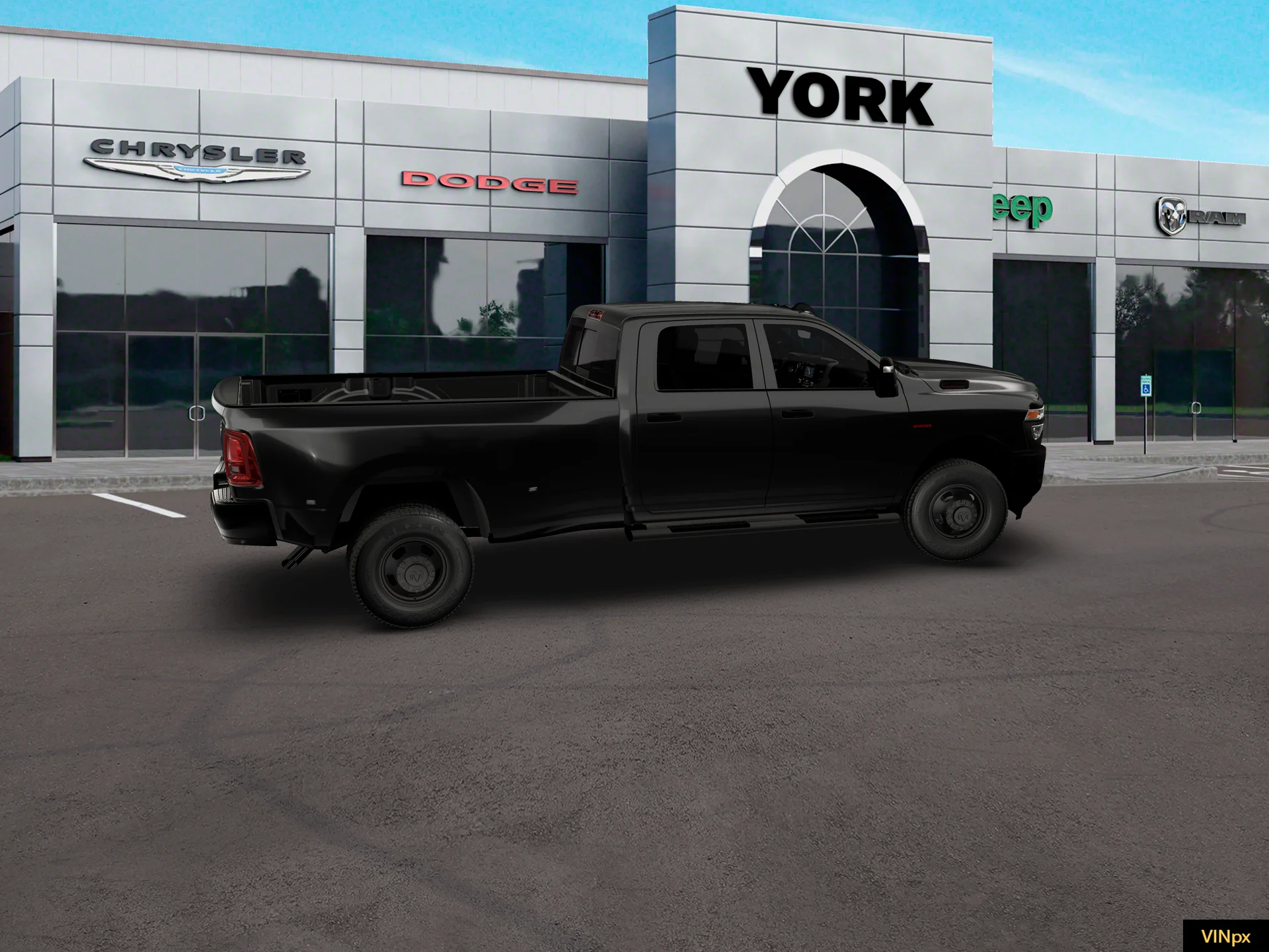 New 2027 Diamond Black Crystal Pearl-Coat Exterior Paint RAM Tradesman image 15